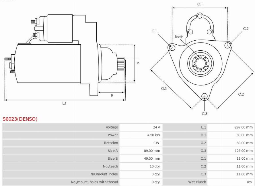 AS-PL S6023(DENSO) - Starteris ps1.lv