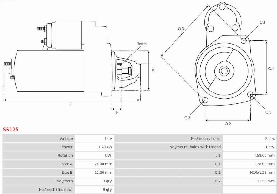 AS-PL S6125 - Starteris ps1.lv