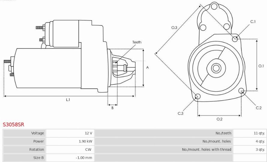 AS-PL S3058SR - Starteris ps1.lv