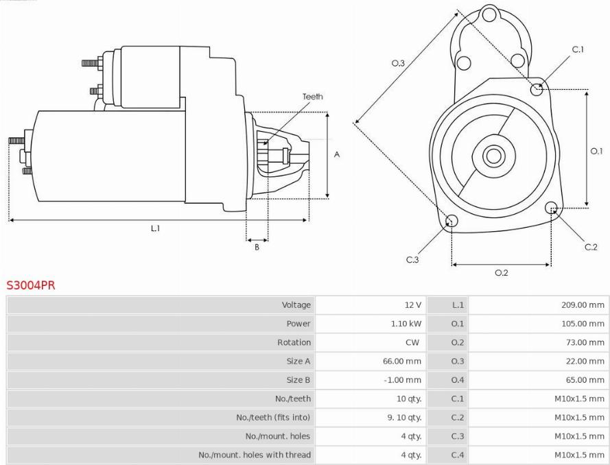 AS-PL S3004PR - Starteris ps1.lv