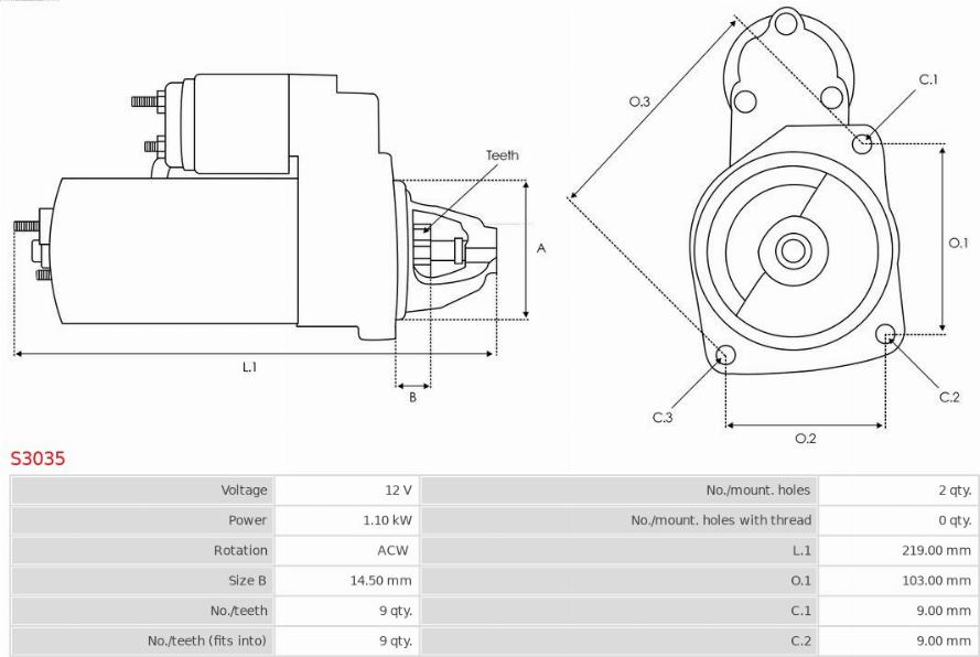 AS-PL S3035 - Starteris ps1.lv