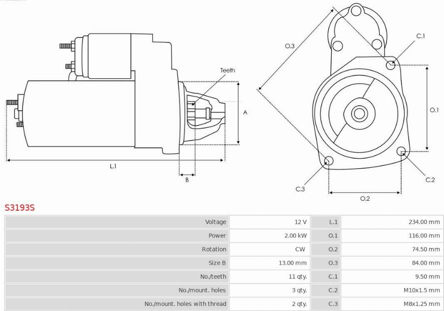 AS-PL S3193S - Starteris ps1.lv