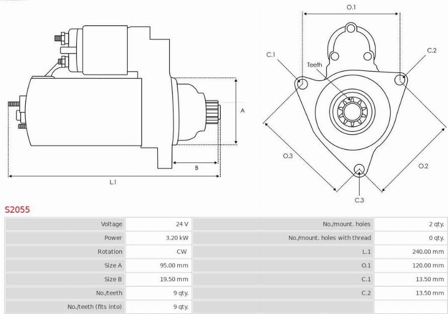 AS-PL S2055 - Starteris ps1.lv