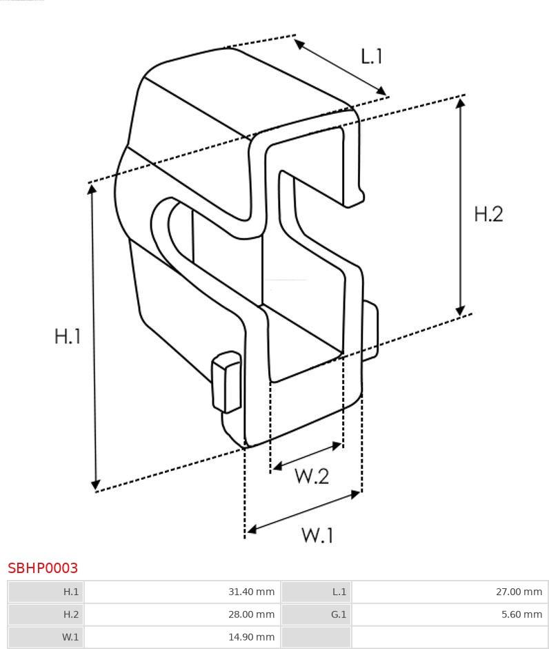 AS-PL SBHP0003 - Remkomplekts, Starteris ps1.lv