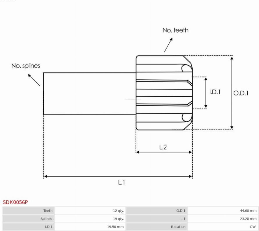 AS-PL SDK0056P - Zobrats, Starteris ps1.lv