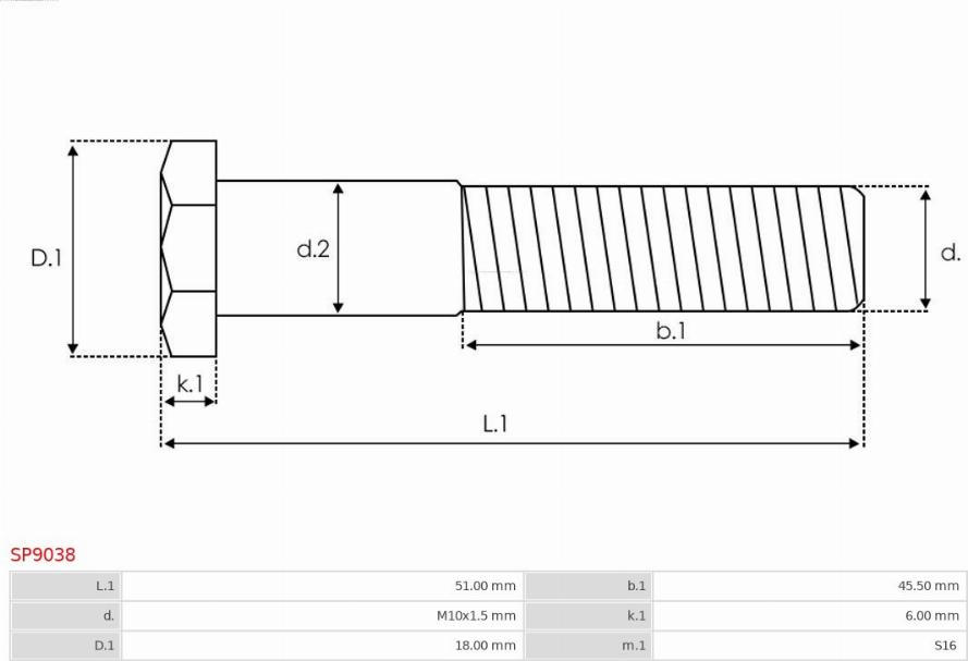 AS-PL SP9038 - Remkomplekts, Starteris ps1.lv