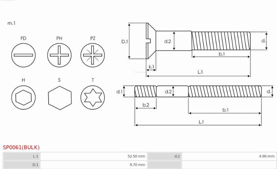 AS-PL SP0061(BULK) - Remkomplekts, Ģenerators ps1.lv