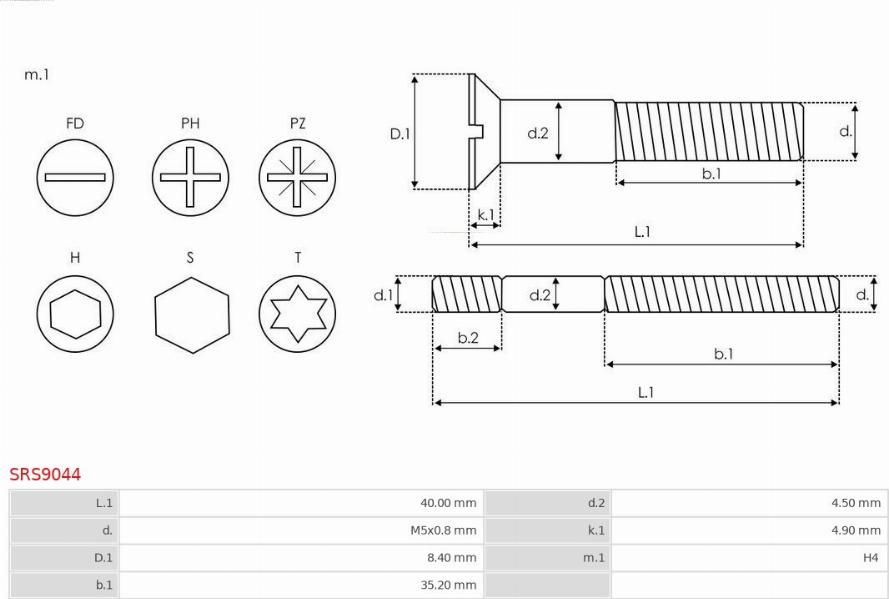 AS-PL SRS9044 - Remkomplekts, Ģenerators ps1.lv