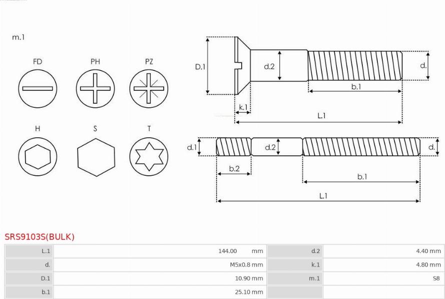 AS-PL SRS9103S(BULK) - Remkomplekts, Ģenerators ps1.lv