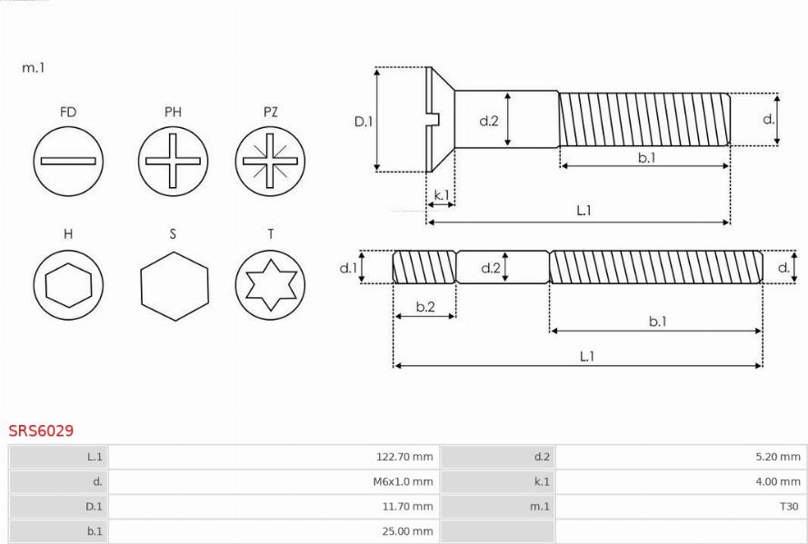 AS-PL SRS6029 - Remkomplekts, Ģenerators ps1.lv