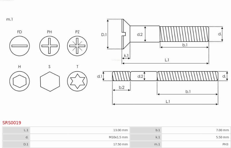 AS-PL SRS0019 - Remkomplekts, Ģenerators ps1.lv