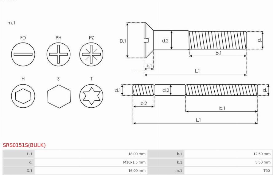 AS-PL SRS0151S(BULK) - Remkomplekts, Ģenerators ps1.lv