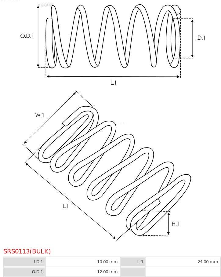 AS-PL SRS0113(BULK) - Remkomplekts, Starteris ps1.lv