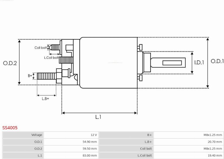 AS-PL SS4005 - Ievilcējrelejs, Starteris ps1.lv