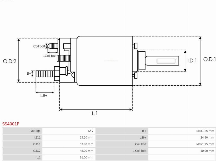 AS-PL SS4001P - Ievilcējrelejs, Starteris ps1.lv