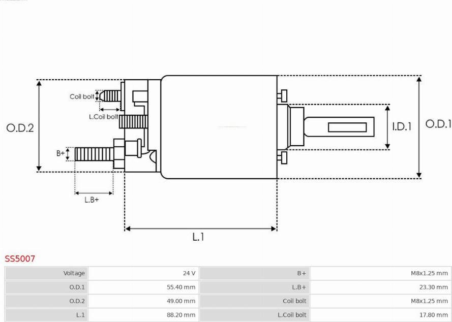 AS-PL SS5007 - Ievilcējrelejs, Starteris ps1.lv