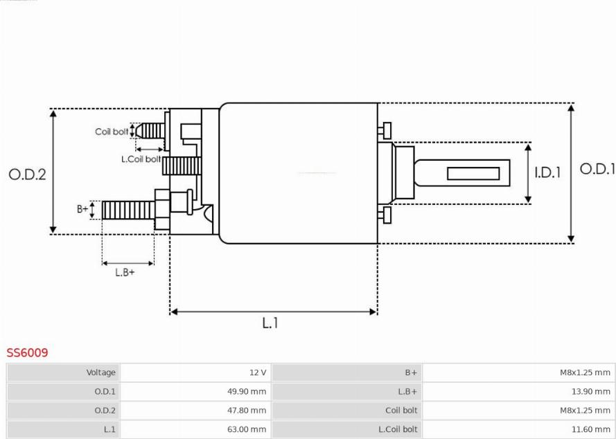 AS-PL SS6009 - Ievilcējrelejs, Starteris ps1.lv