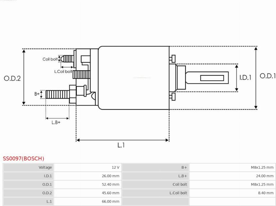 AS-PL SS0097(BOSCH) - Ievilcējrelejs, Starteris ps1.lv