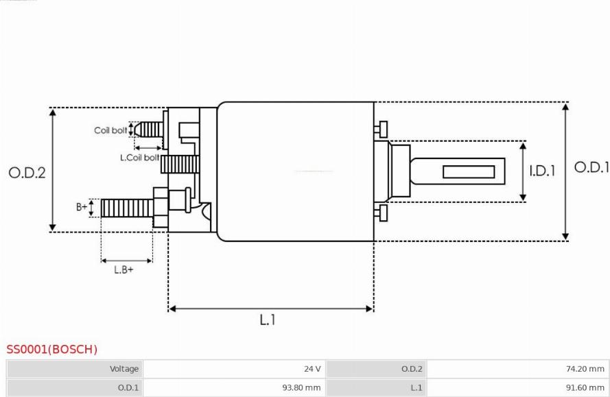 AS-PL SS0001(BOSCH) - Ievilcējrelejs, Starteris ps1.lv