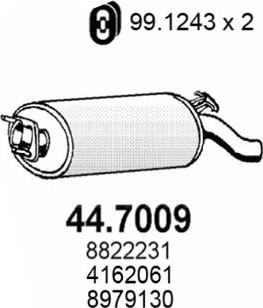 ASSO 44.7009 - Izplūdes gāzu trokšņa slāpētājs (pēdējais) ps1.lv