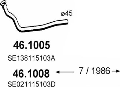 ASSO 46.1005 - Izplūdes caurule ps1.lv