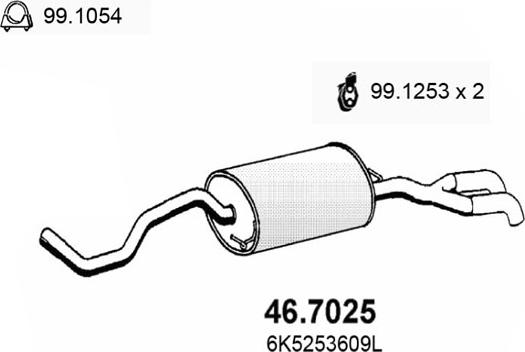 ASSO 46.7025 - Izplūdes gāzu trokšņa slāpētājs (pēdējais) ps1.lv