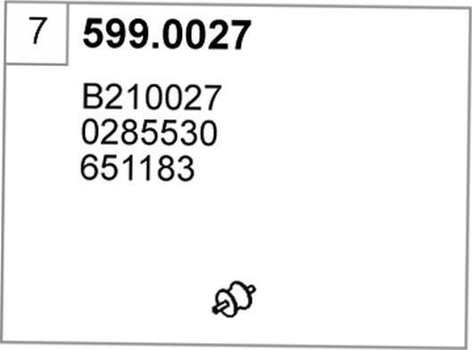 ASSO 599.0027 - Montāžas komplekts, Trokšņa slāpētājs ps1.lv