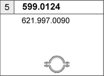 ASSO 599.0124 - Montāžas komplekts, Trokšņa slāpētājs ps1.lv