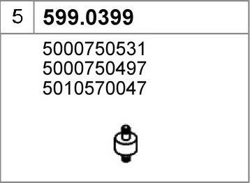 ASSO 599.0399 - Montāžas komplekts, Trokšņa slāpētājs ps1.lv