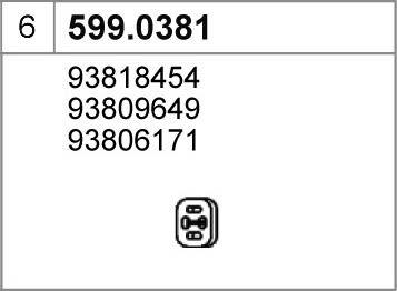 ASSO 599.0381 - Montāžas komplekts, Trokšņa slāpētājs ps1.lv