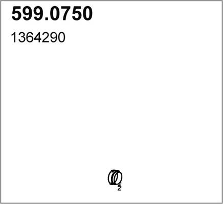ASSO 599.0750 - Montāžas komplekts, Trokšņa slāpētājs ps1.lv