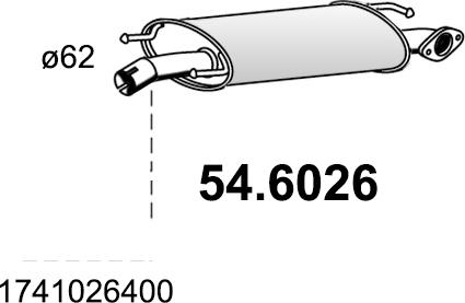 ASSO 54.6026 - Vidējais izpl. gāzu trokšņa slāpētājs ps1.lv