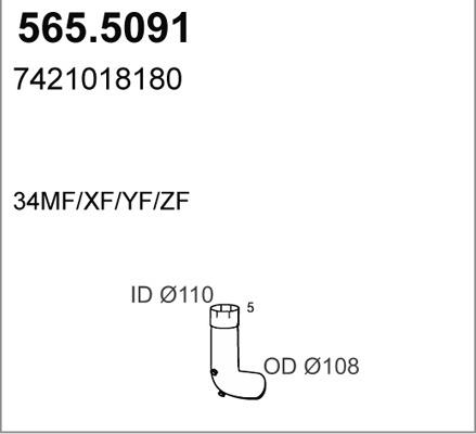 ASSO 565.5091 - Izplūdes caurule ps1.lv