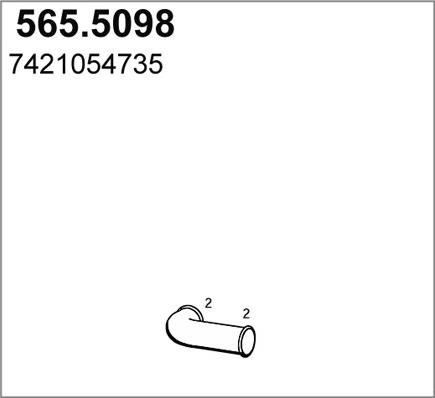 ASSO 565.5098 - Izplūdes caurule ps1.lv
