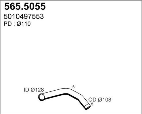 ASSO 565.5055 - Izplūdes caurule ps1.lv