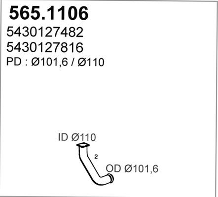 ASSO 565.1106 - Izplūdes caurule ps1.lv
