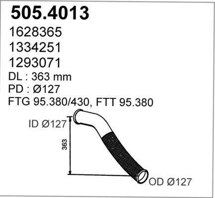 ASSO 505.4013 - Gofrēta caurule, Izplūdes gāzu sistēma ps1.lv