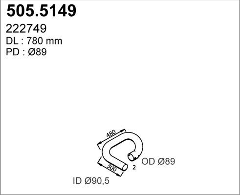 ASSO 505.5149 - Izplūdes caurule ps1.lv