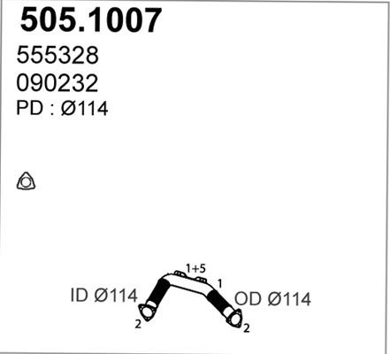 ASSO 505.1007 - Izplūdes caurule ps1.lv