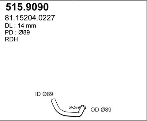 ASSO 515.9090 - Izplūdes caurule ps1.lv