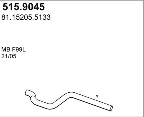 ASSO 515.9045 - Izplūdes caurule ps1.lv