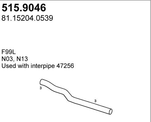 ASSO 515.9046 - Izplūdes caurule ps1.lv