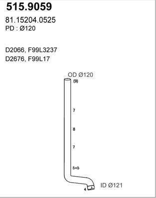 ASSO 515.9059 - Izplūdes caurule ps1.lv