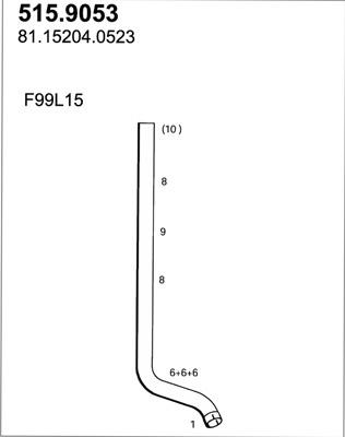 ASSO 515.9053 - Izplūdes caurule ps1.lv