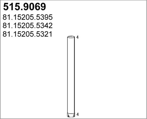 ASSO 515.9069 - Izplūdes caurule ps1.lv