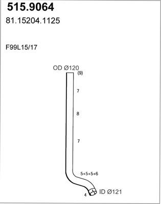 ASSO 515.9064 - Izplūdes caurule ps1.lv