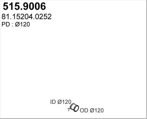 ASSO 515.9006 - Izplūdes caurule ps1.lv