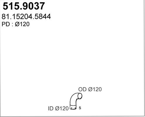 ASSO 515.9037 - Izplūdes caurule ps1.lv