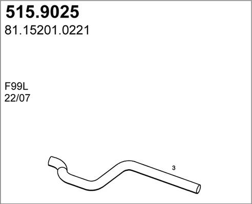 ASSO 515.9025 - Izplūdes caurule ps1.lv