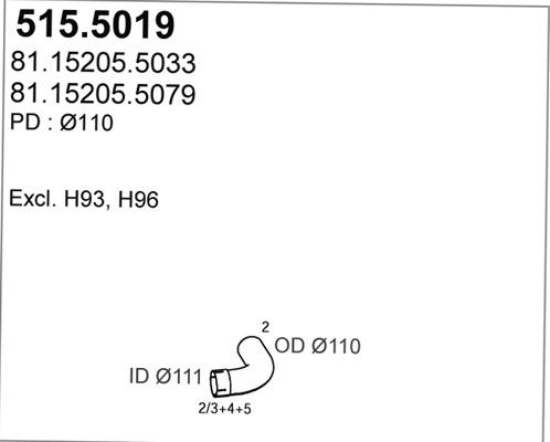 ASSO 515.5019 - Izplūdes caurule ps1.lv